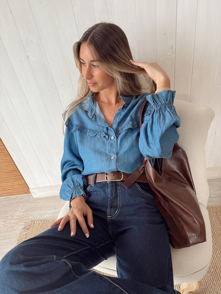 BLUSA WESTERN AZUL