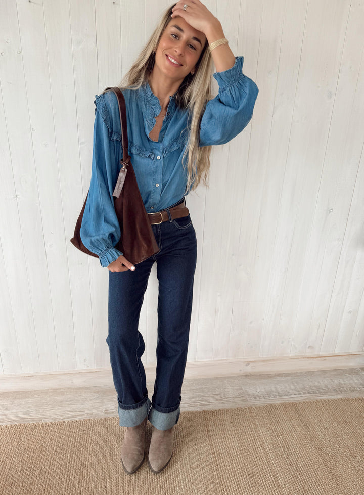 BLUSA WESTERN AZUL