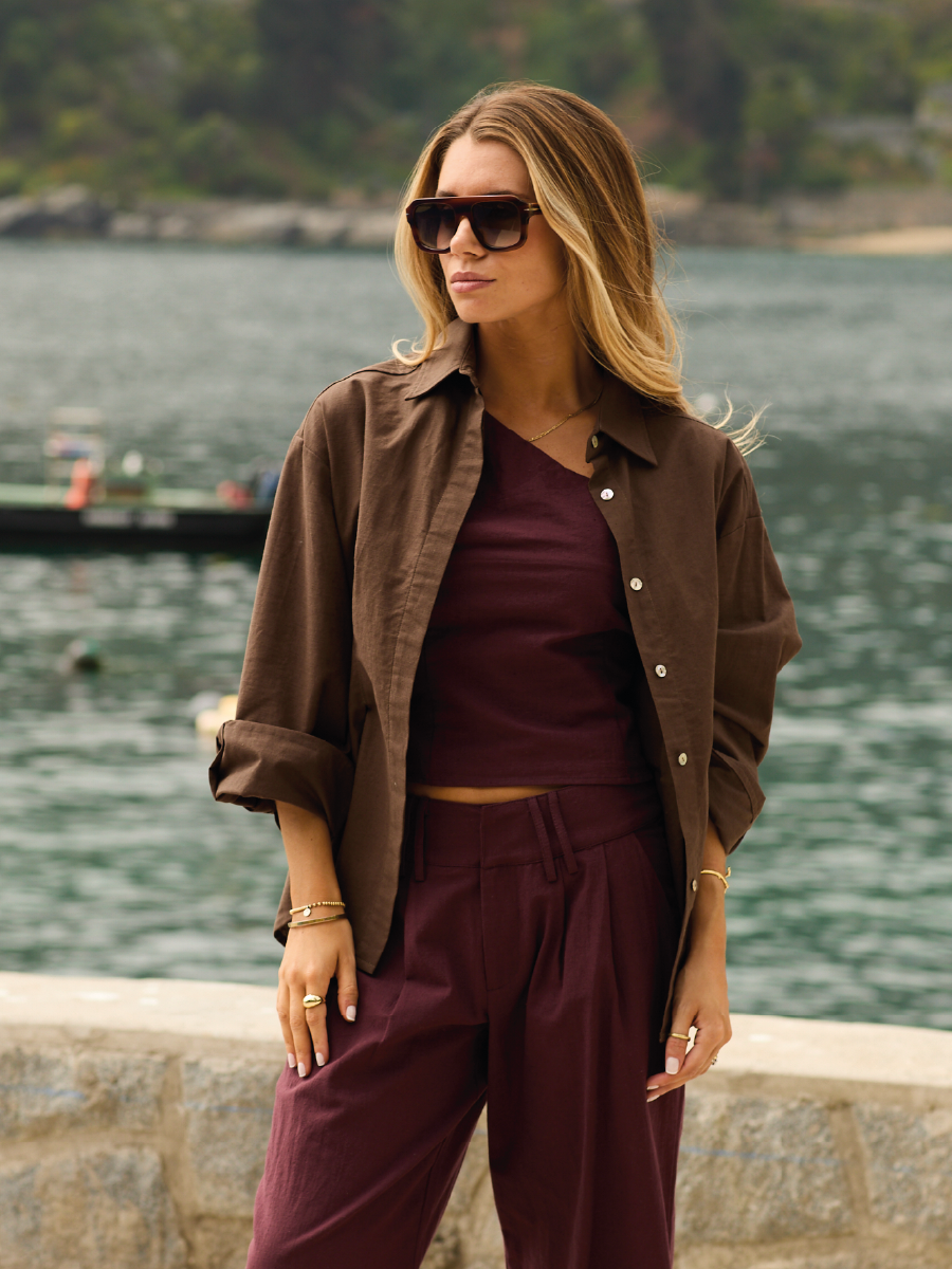 BLUSA INES CAFÉ