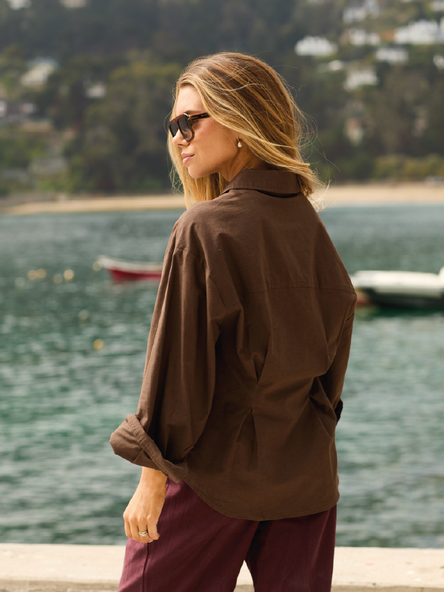 BLUSA INES CAFÉ