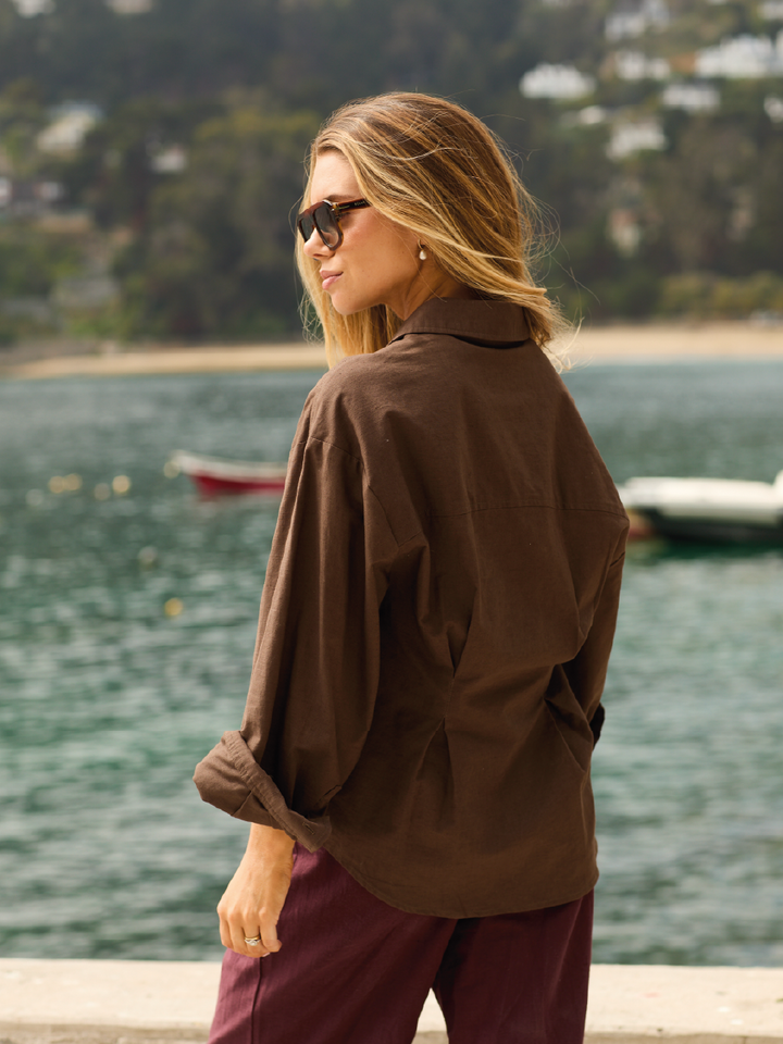 BLUSA INES CAFÉ