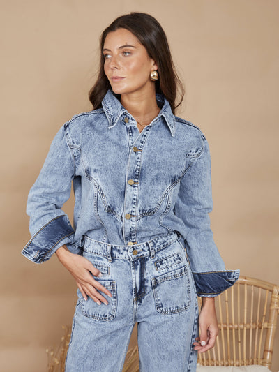 CAMISA VAQUERA AZUL