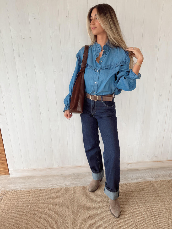 BLUSA WESTERN AZUL