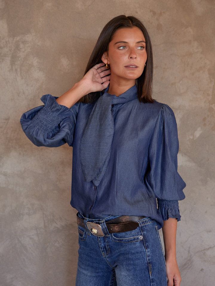 BLUSA FEMME AZUL OSCURO