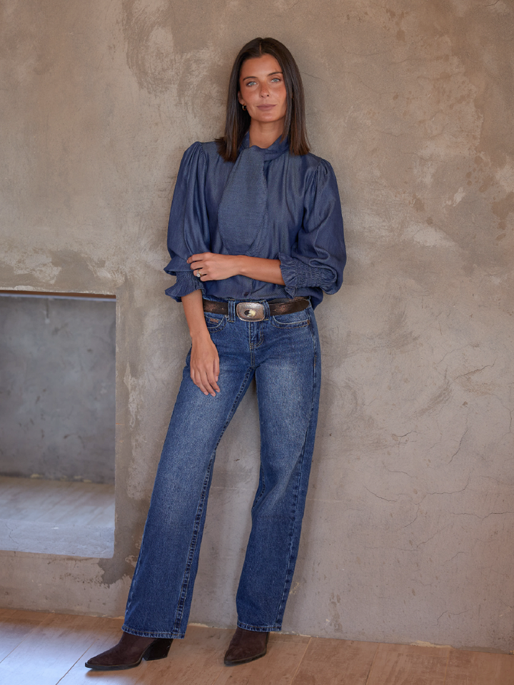 BLUSA FEMME AZUL OSCURO