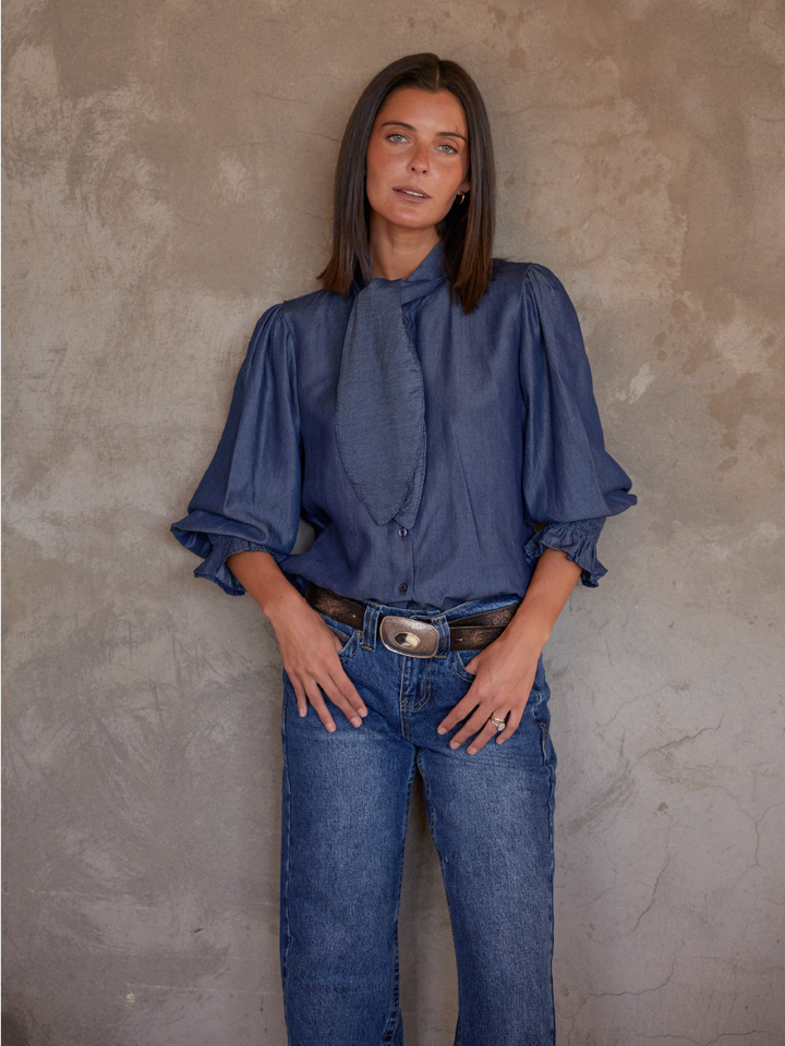 BLUSA FEMME AZUL OSCURO
