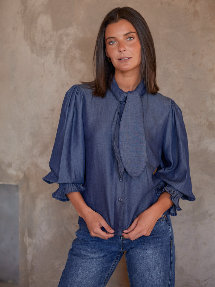 BLUSA FEMME AZUL OSCURO