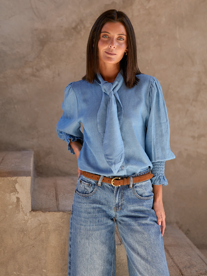 Blusa Femme celeste