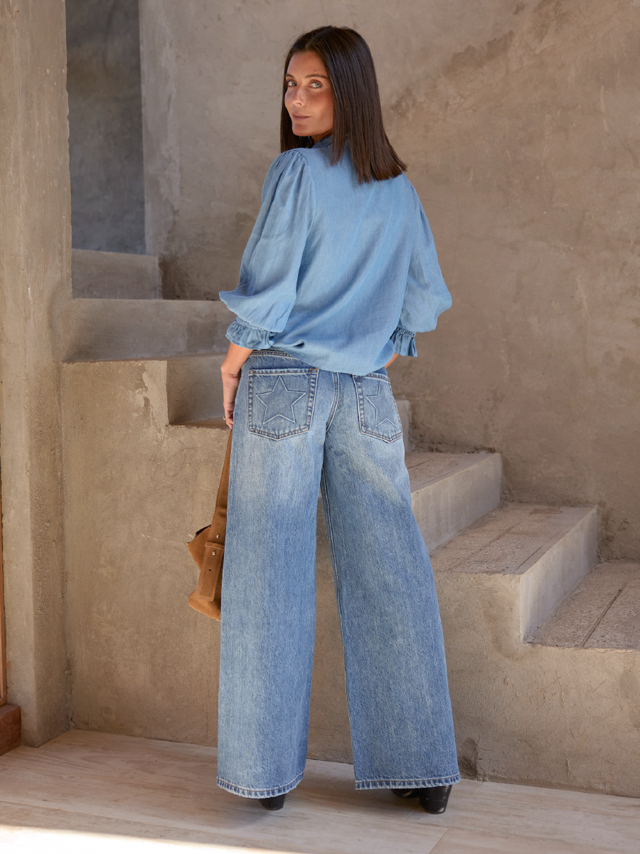 Blusa Femme celeste
