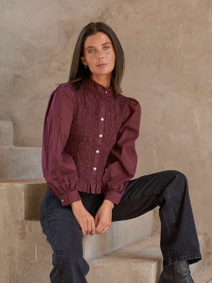 BLUSA NOELIA BURDEO