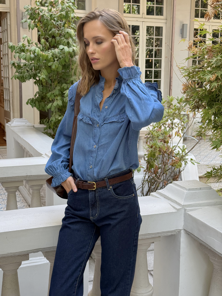 BLUSA WESTERN AZUL