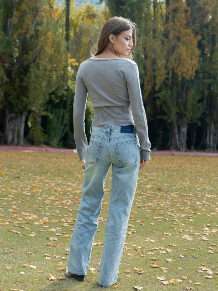 CHALECO SARI GRIS