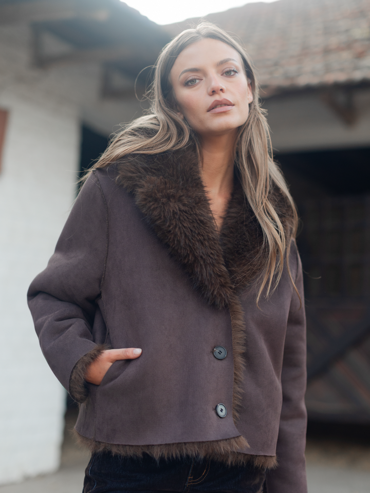 CHAQUETA REVERSIBLE CAFE