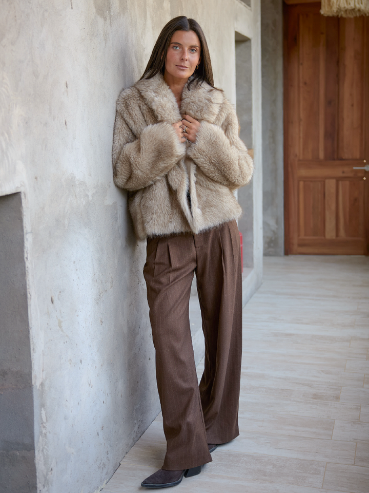 CHAQUETA REVERSIBLE TAUPE