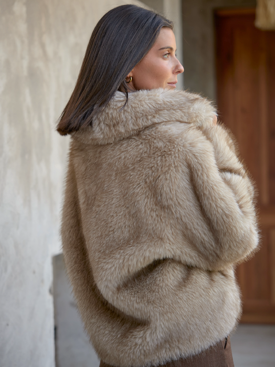 CHAQUETA REVERSIBLE TAUPE