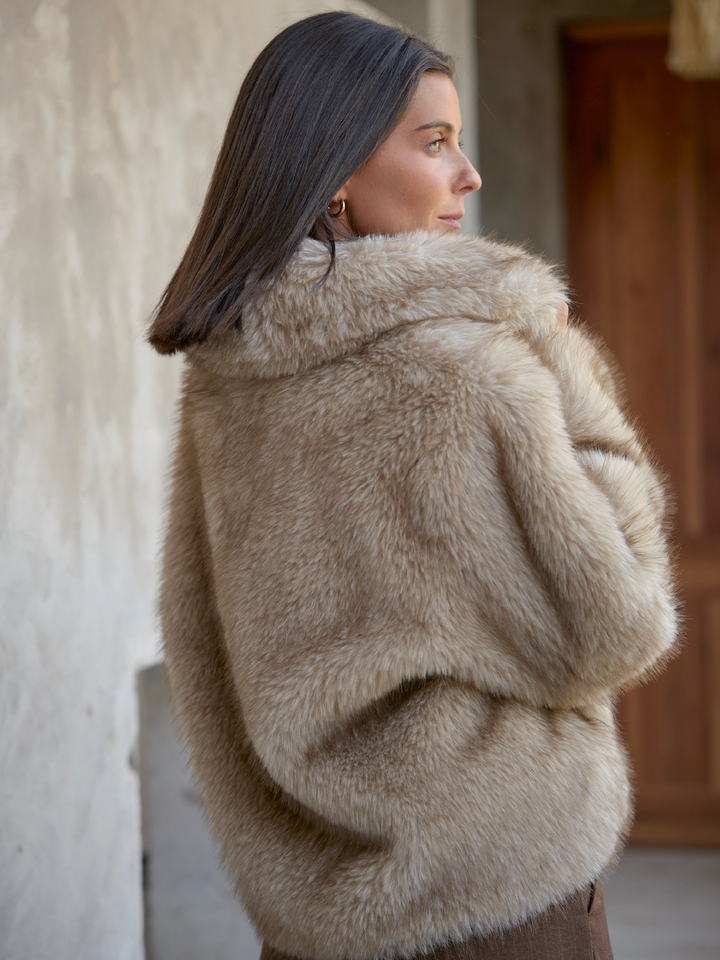 CHAQUETA REVERSIBLE TAUPE