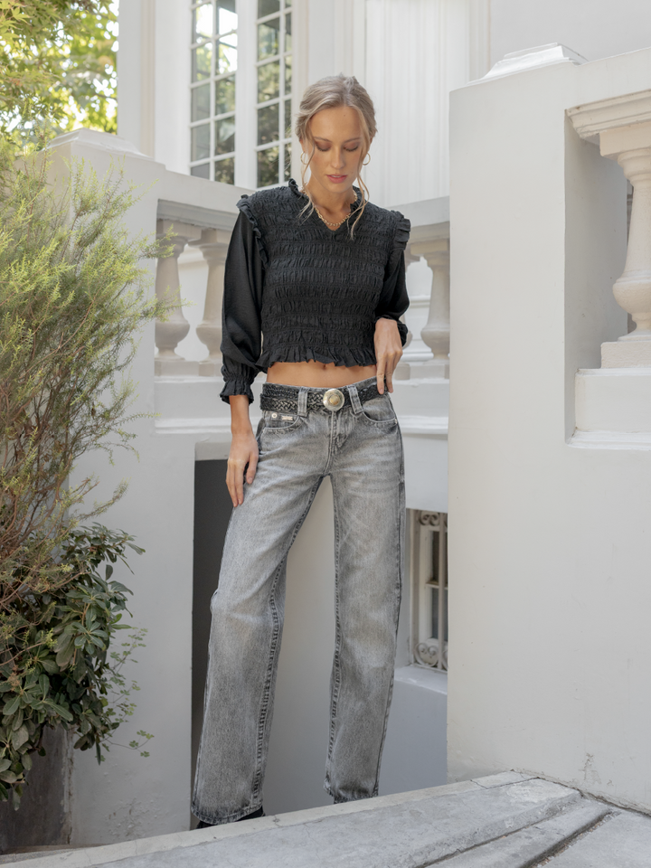 PANTALON JUANA GRIS