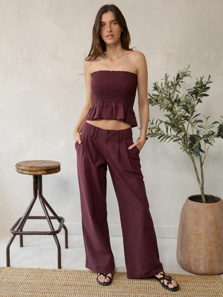 PANTALÓN ALBA BURDEO