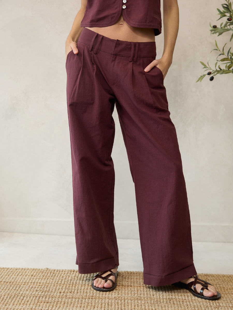 PANTALÓN ALBA BURDEO