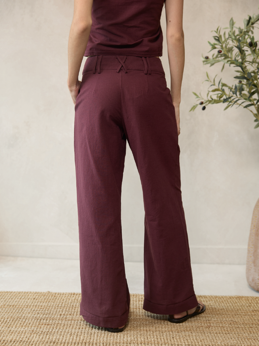 PANTALÓN ALBA BURDEO
