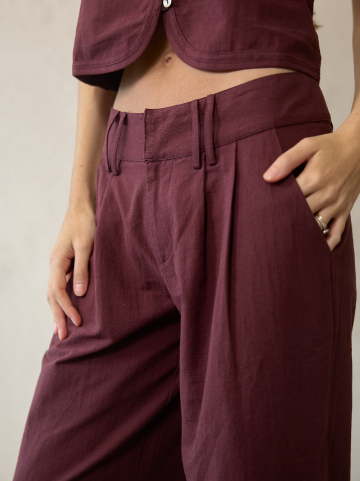 PANTALÓN ALBA BURDEO