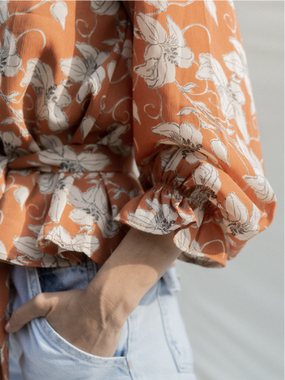 BLUSA SEVILLA TERRACOTA