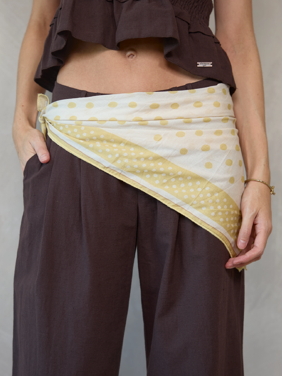 PAÑUELO ESTAMPADO AMARILLO
