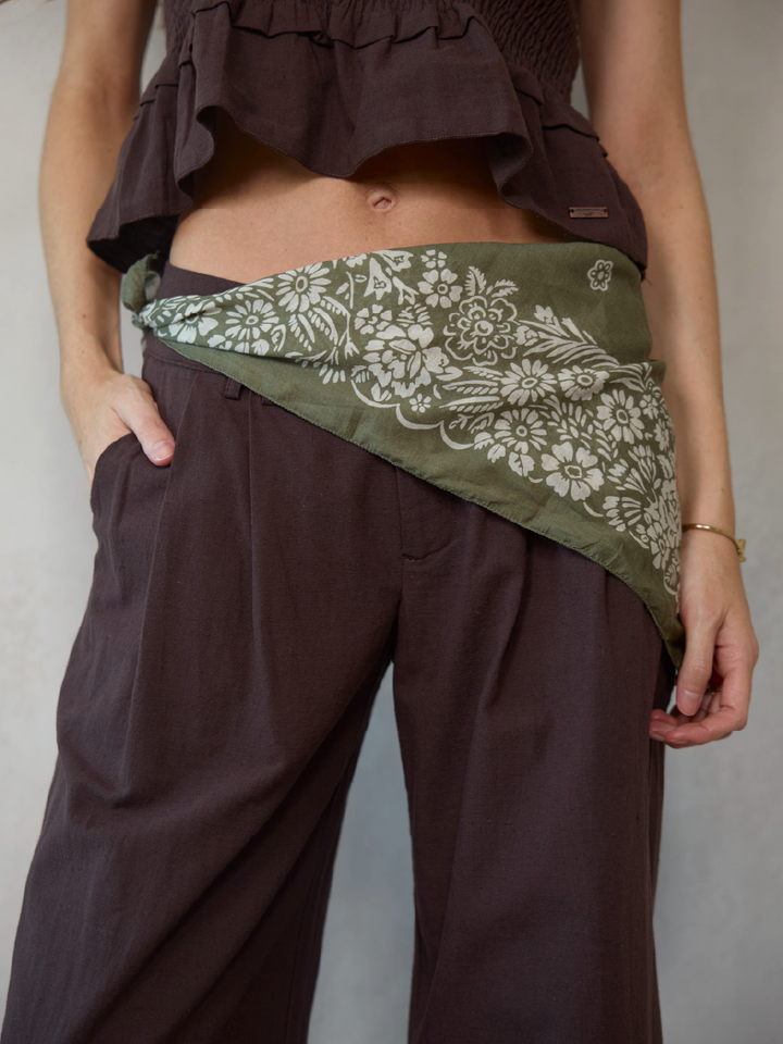 PAÑUELO ESTAMPADO VERDE