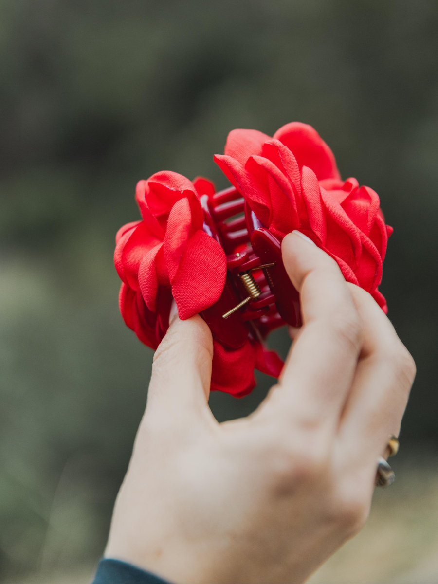 PINCHE ROSA ROJO