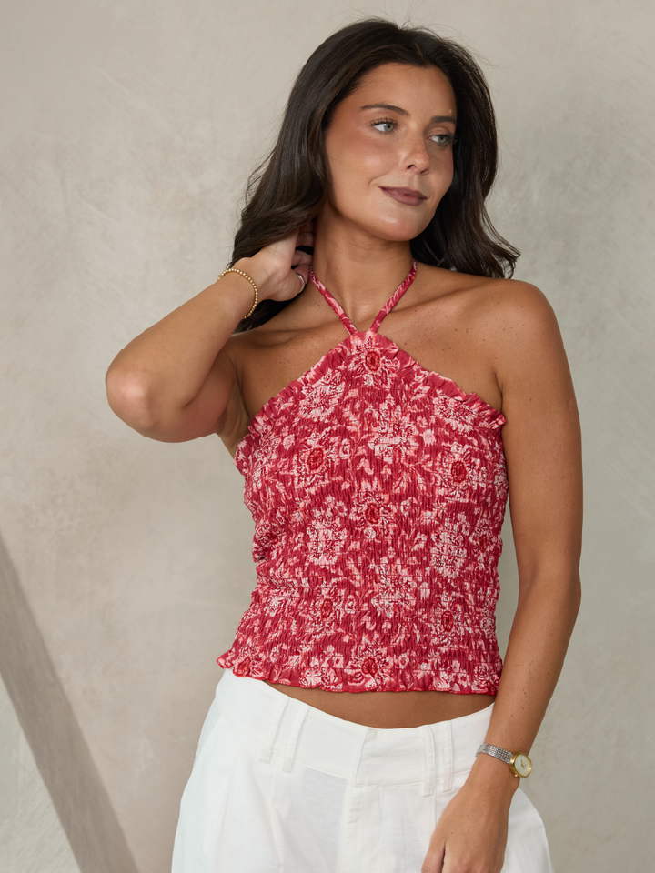 TOP CORA ROJO