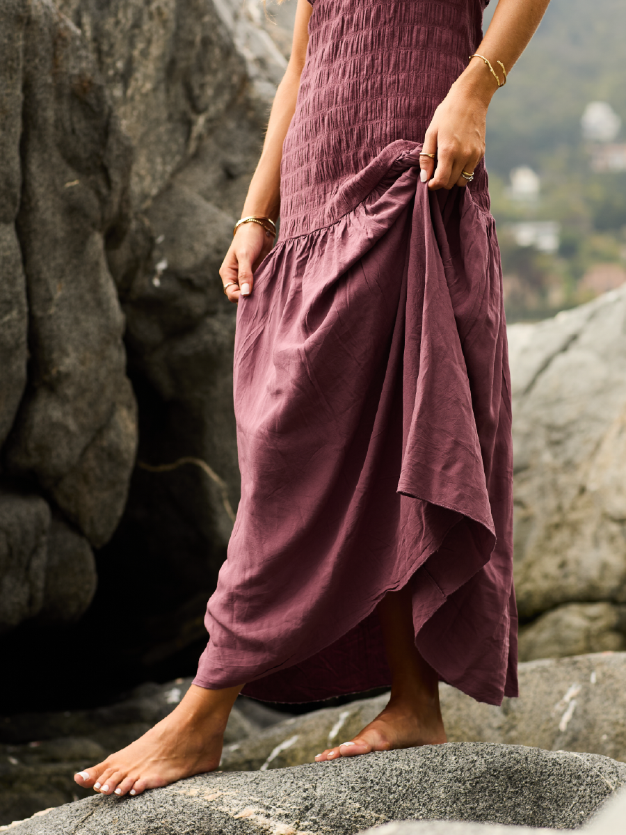 VESTIDO CADIZ BURDEO