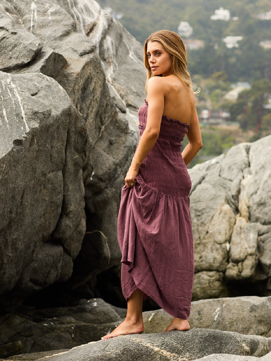 VESTIDO CADIZ BURDEO
